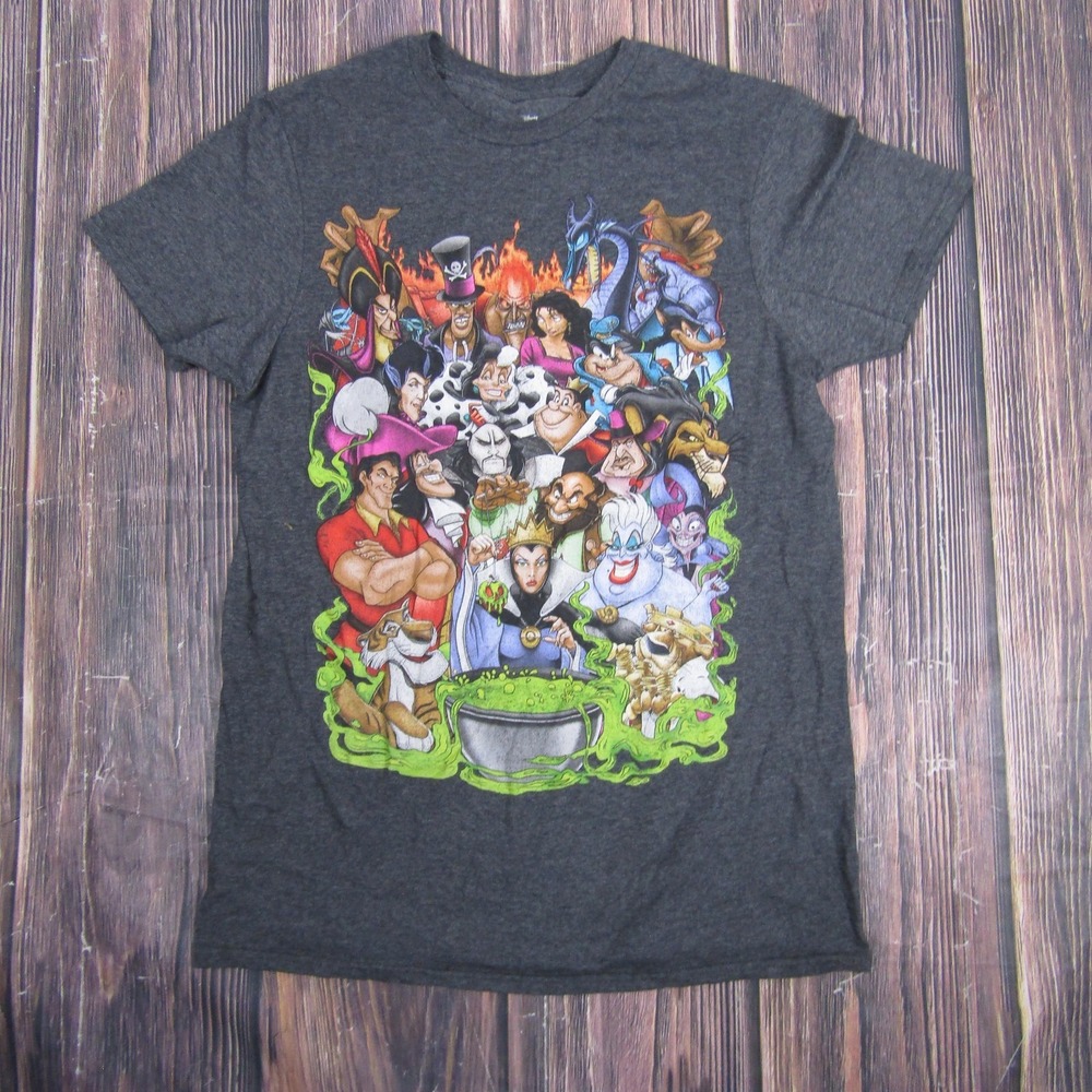 Disney Gray Short Sleeve Villains Graphic Tee